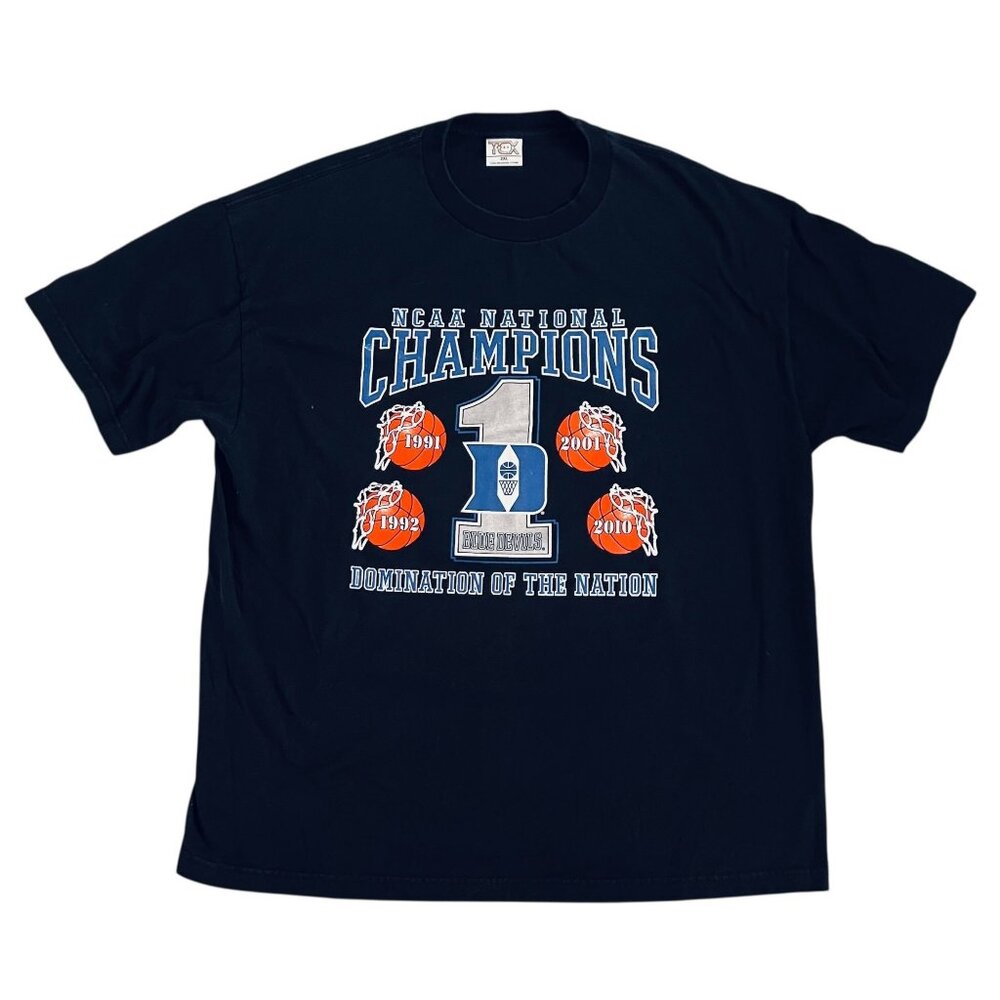 Duke Blue Devils NCAA National Champions Basketball T-Shirt‎ 2XL Black College